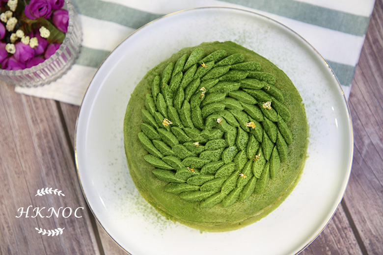 法式宇治抹茶紅豆千層蛋糕