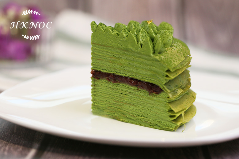 法式宇治抹茶紅豆千層蛋糕