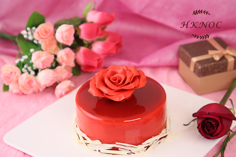 愛的綻放紅玫瑰蛋糕