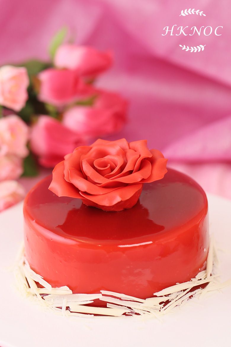 愛的綻放紅玫瑰蛋糕