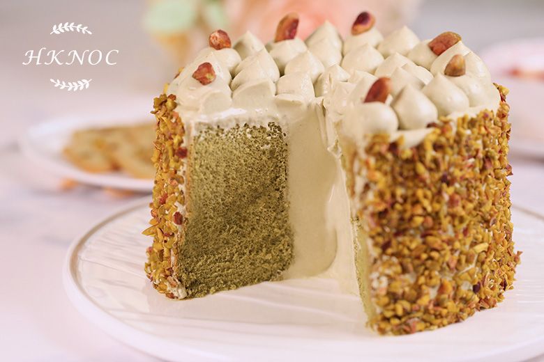 三重開心果戚風蛋糕配開心果瓦片