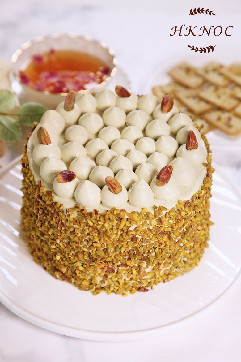 三重開心果戚風蛋糕配開心果瓦片