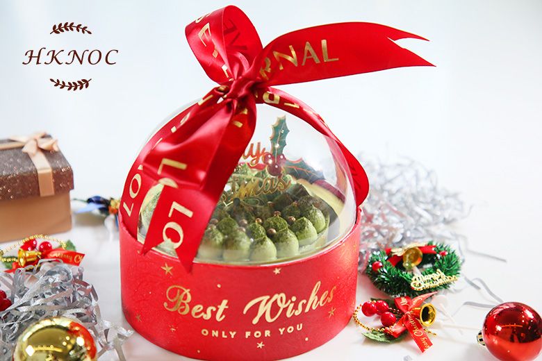 抹茶紅豆脆脆水晶球聖誕蛋糕