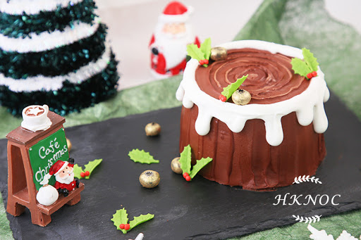 聖誕樹幹流心蛋糕
