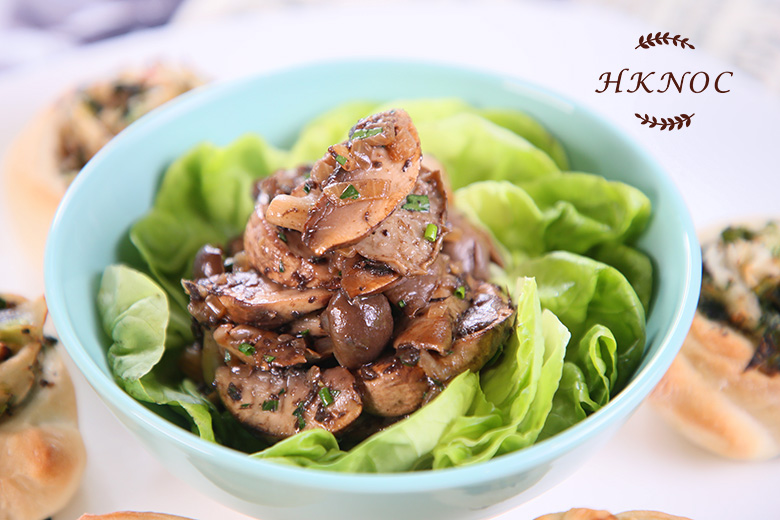 香蔥花卷配黑松露醬炒雜錦蘑菇