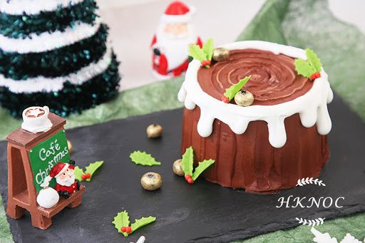 聖誕樹幹流心蛋糕