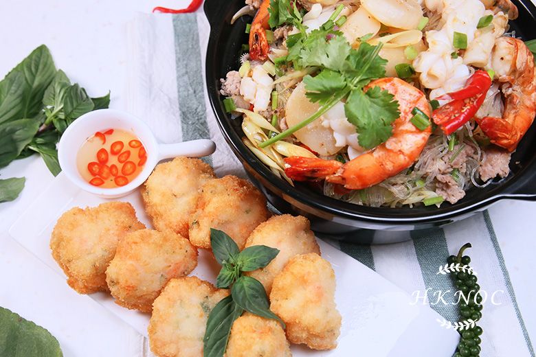 實習課堂:泰式煲仔海鮮炒粉絲、越式蝦餅