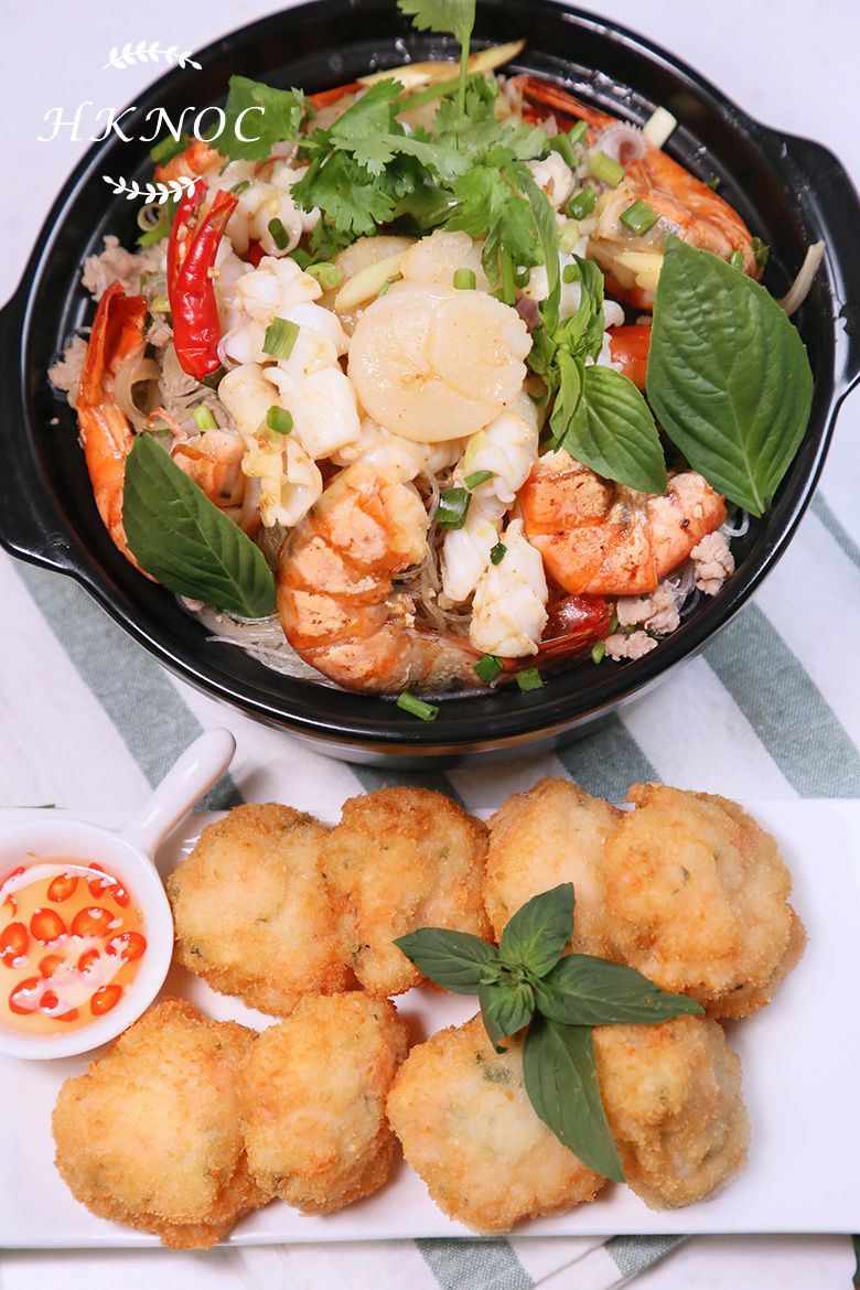 實習課堂:泰式煲仔海鮮炒粉絲、越式蝦餅