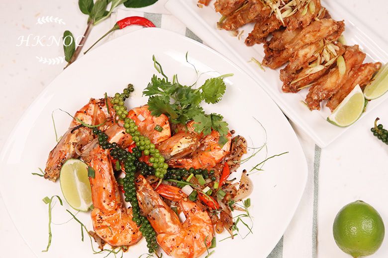 實習課堂:新加坡胡椒蝦 + 香茅雞翼