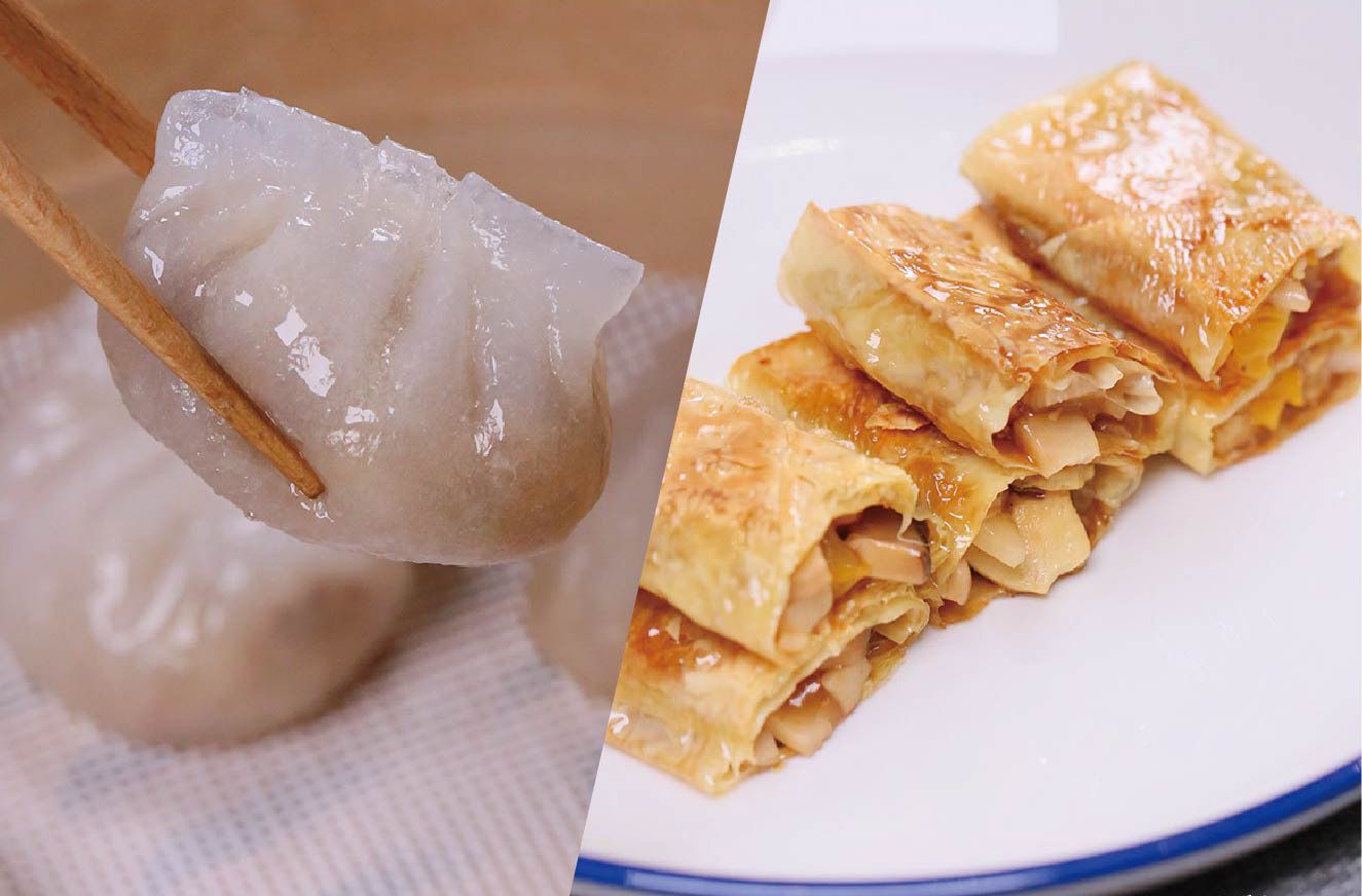 素食:上湯鮮竹卷 + 素潮州粉果