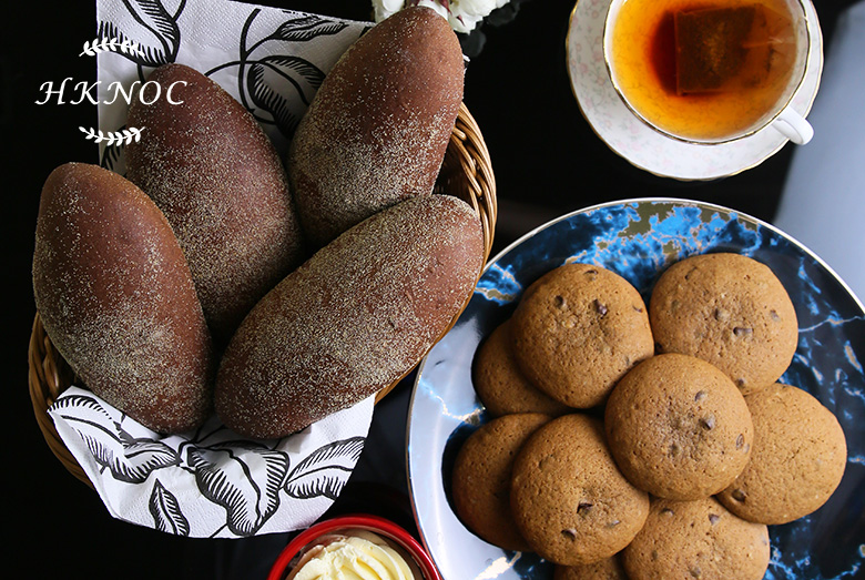 黑糖蜜麵包配黑糖蜜朱古力軟曲奇