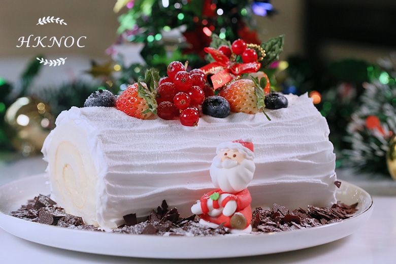 飄雪樹頭蛋糕 (柚子芝士蛋白蛋卷)