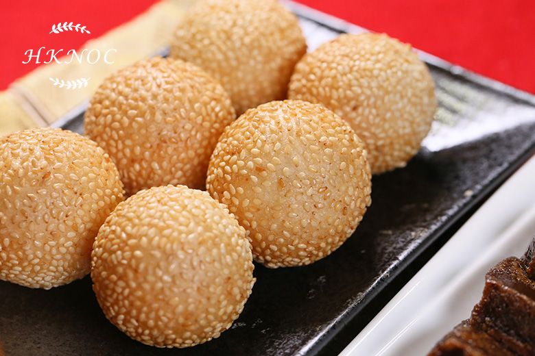 沖繩黑糖生薑年糕配黃金芝麻球 (煎堆)