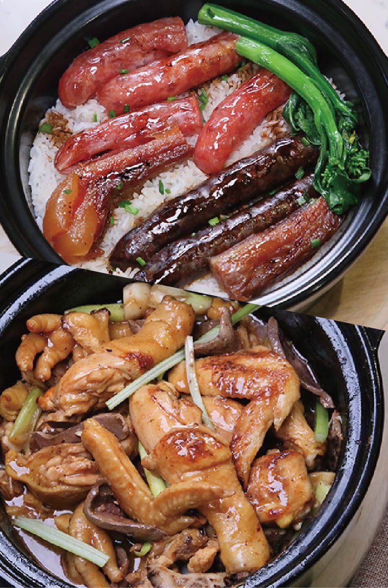 實習:啫啫雞煲 + 腊味煲仔飯 示範:斬雞技巧+蔥油撈麵