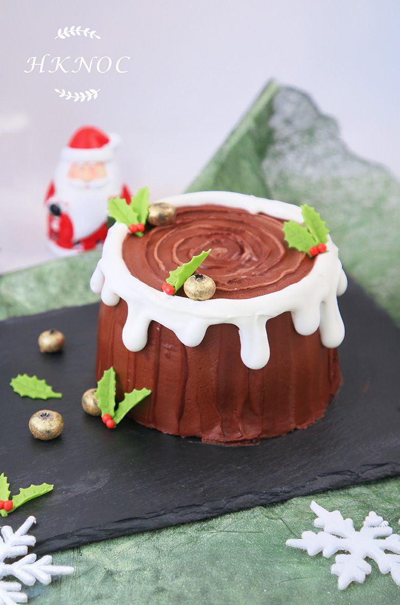 聖誕樹幹流心蛋糕