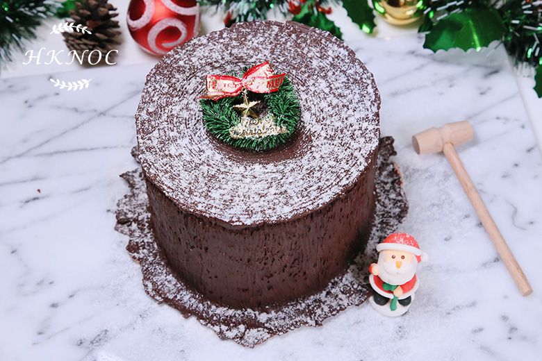 全港首創:聖誕扑扑樹頭千層蛋糕 (咖啡朱古力味)