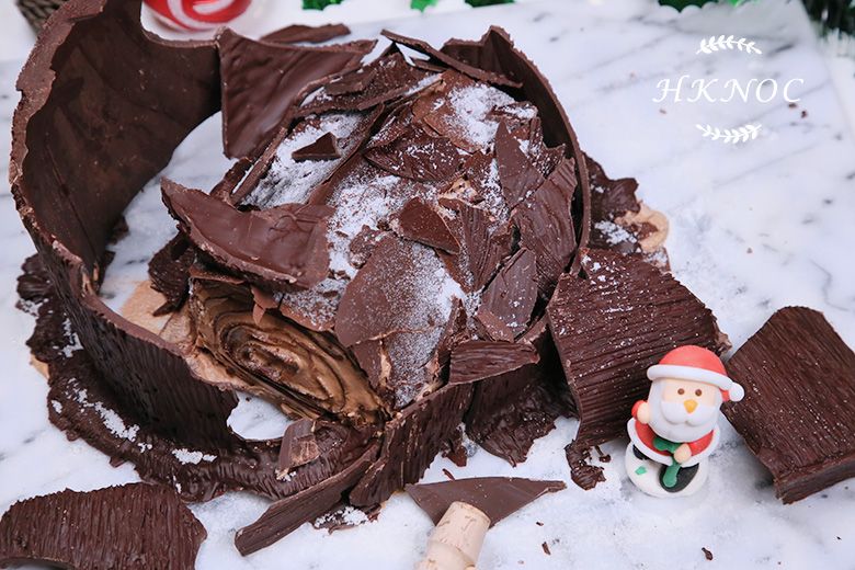 全港首創:聖誕扑扑樹頭千層蛋糕 (咖啡朱古力味)