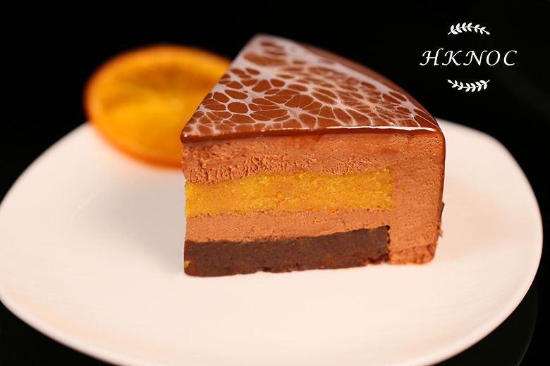 香橙果醬鏡面朱古力蛋糕