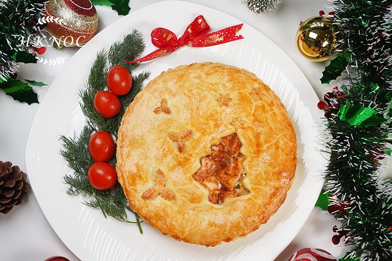 聖誕三重芝士辣味三文魚批