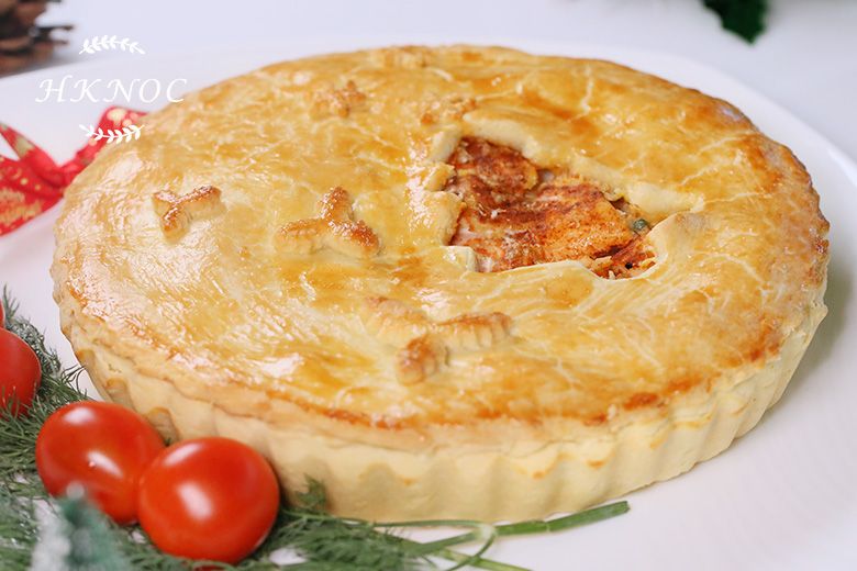 聖誕三重芝士辣味三文魚批