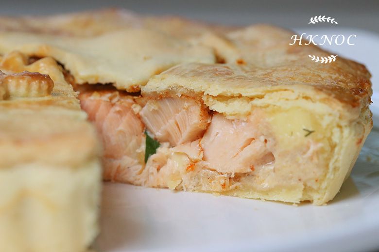 聖誕三重芝士辣味三文魚批