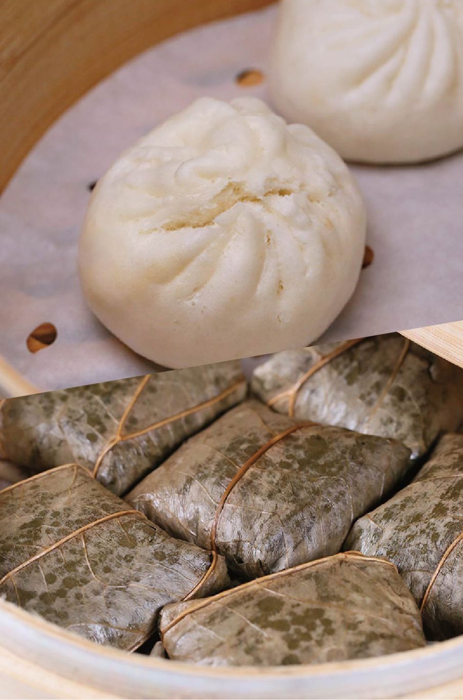 素食:素叉燒飽 + 素珍珠雞