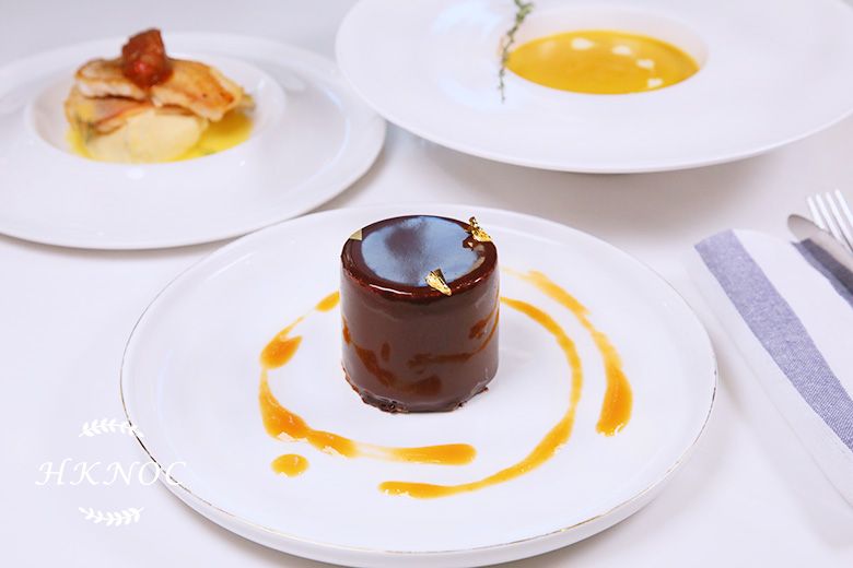 全日制C班 法餐:(法式南瓜濃湯+脆皮香煎鯛魚番茄甜酸醬配焗薯+路易十五蛋糕)