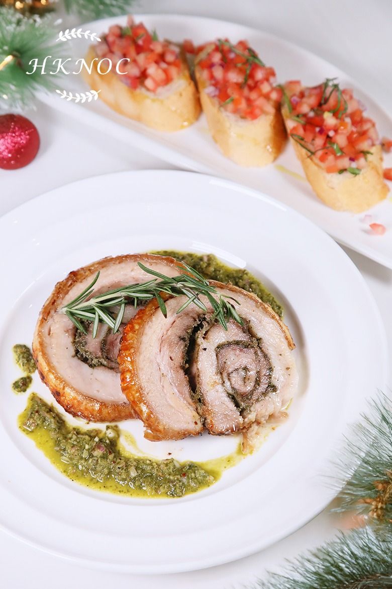 意式香料烤豬配普切塔