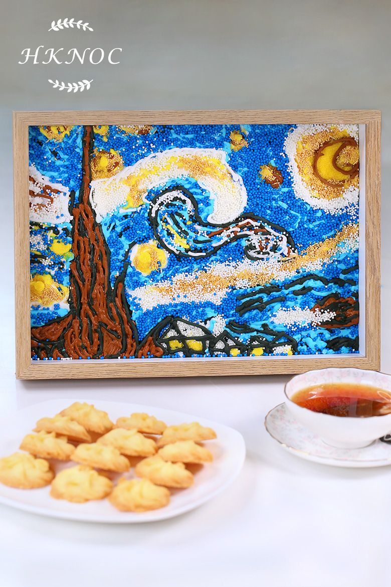 Edible World Famous Art Painting & Pipped Butter Cookies 可食用世界名畫配牛油唧花曲奇