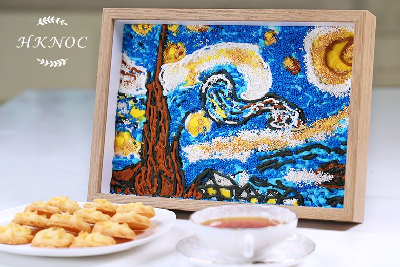 Edible World Famous Art Painting & Pipped Butter Cookies 可食用世界名畫配牛油唧花曲奇