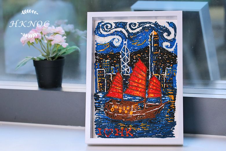 親子班:可食用名畫香港夜景配香脆合桃酥