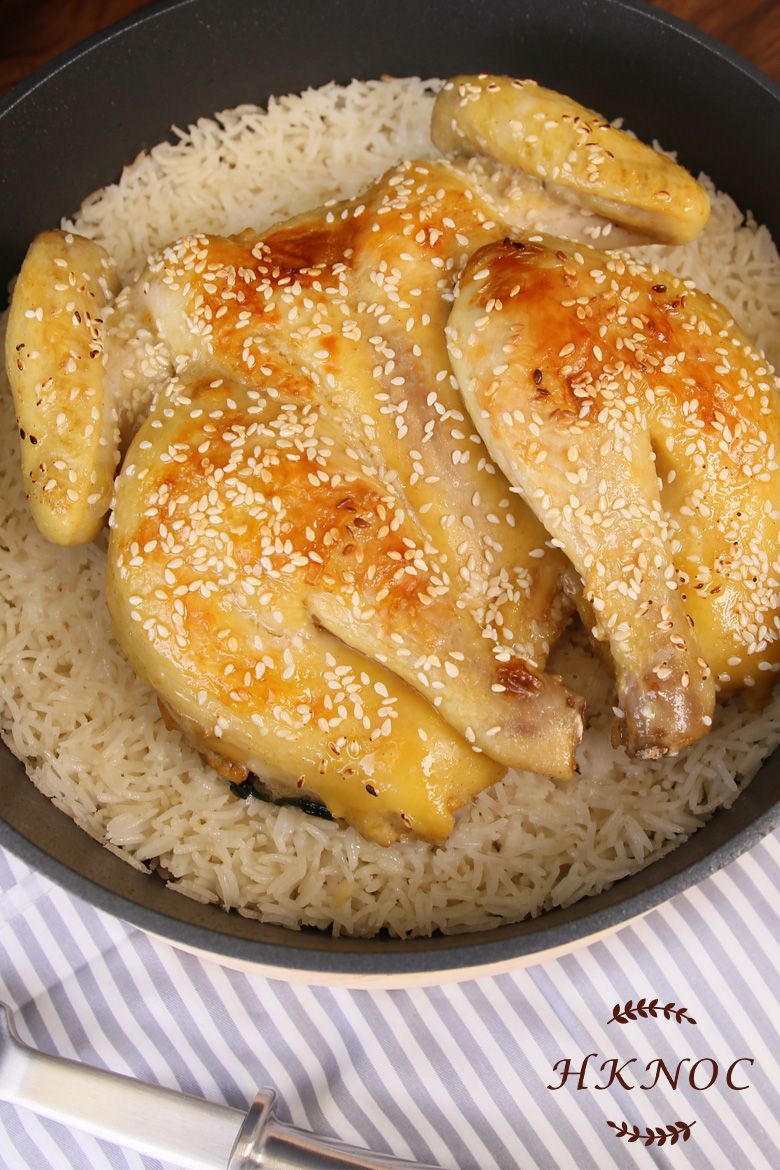 芝麻鹽焗雞配椰香飯